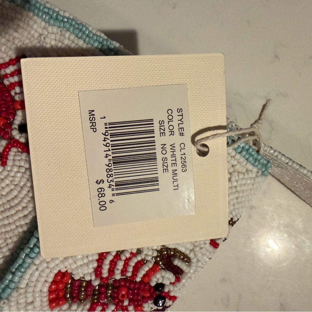 White Beaded Lobster Bag - Picture 2 of 4